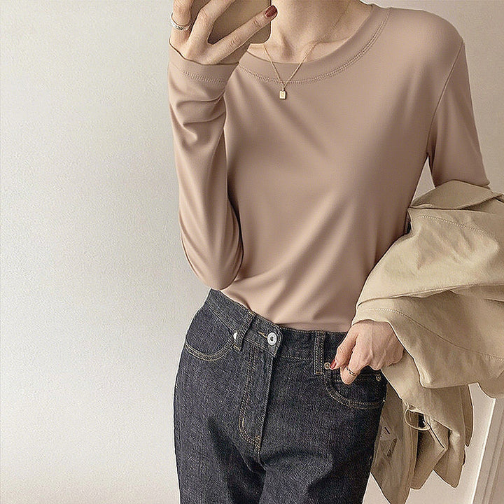 Women's casual long sleeve shirt with fine texture Chic & Stil