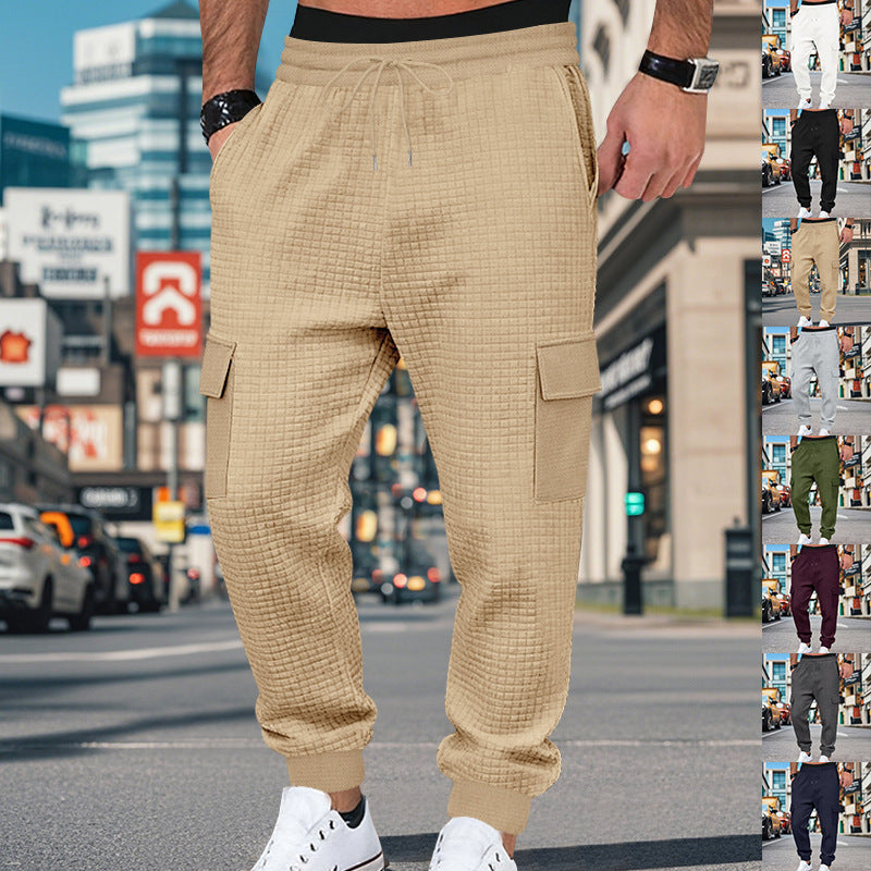 Cargo jogger pants for men with practical side pockets and elastic waistband Lune London