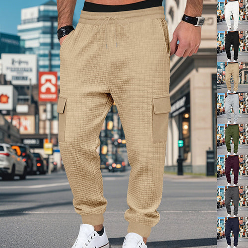 Cargo jogger pants for men with practical side pockets and elastic waistband Amarae