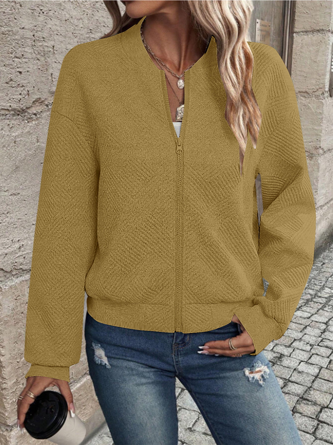 Lune London Women's Leisure Jacket in Textured Fabric