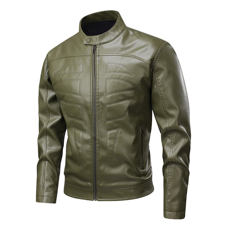 Trendy synthetic leather jacket for men with modern design Lune London