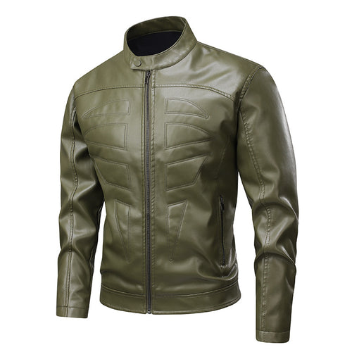 Trendy synthetic leather jacket for men with modern design Amarae