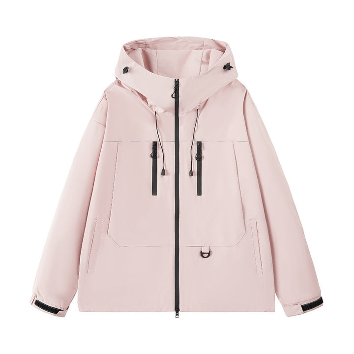 Men's water-repellent outdoor jacket with adjustable hood and multifunctional pockets Lune London