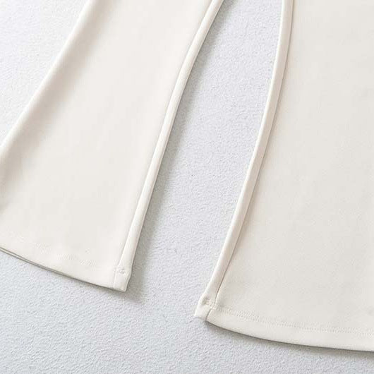 Women's High-Waisted Stretch Flared Pants with Wide Hem Amarae