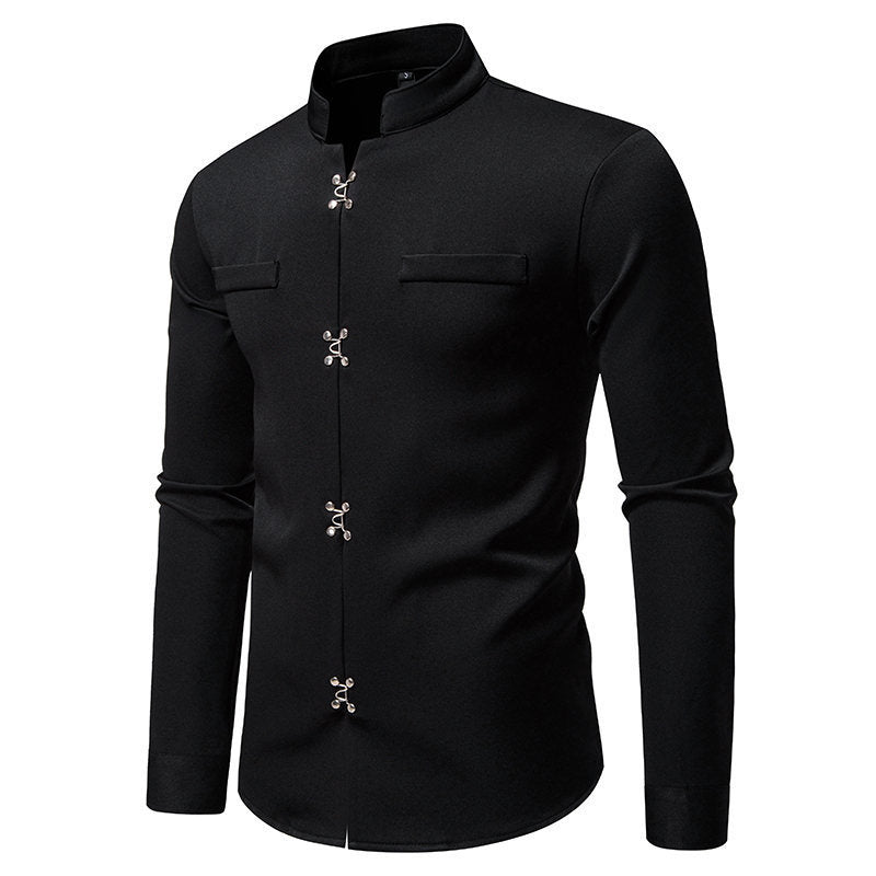 Men's Shirt with Asian Button Design Lune London