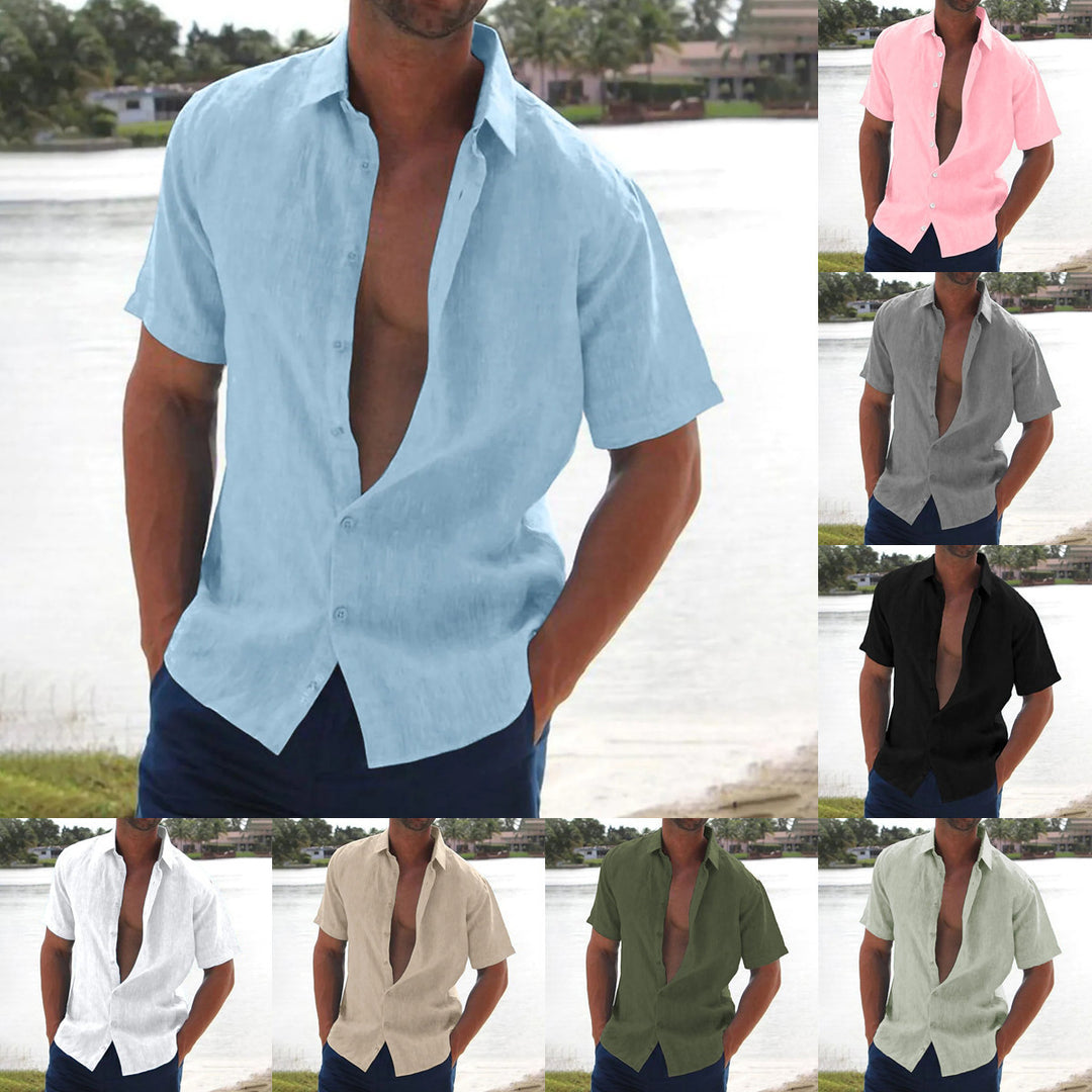 Men's Light Casual Loose Fit Short Sleeve Shirt Amarae