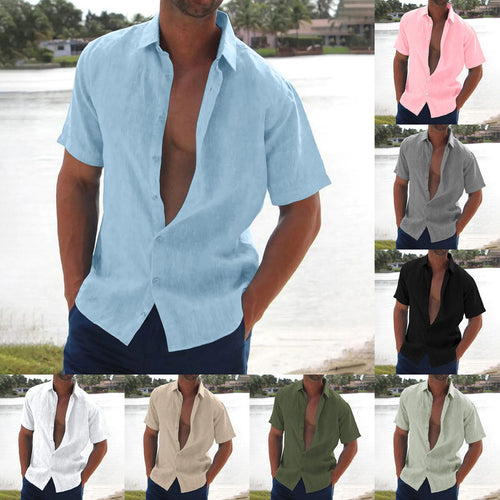 Men's Light Casual Loose Fit Short Sleeve Shirt Amarae