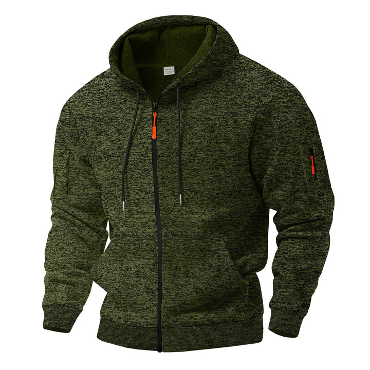 Sporty hoodie for men with breathable structure and contrast zipper details Lune London