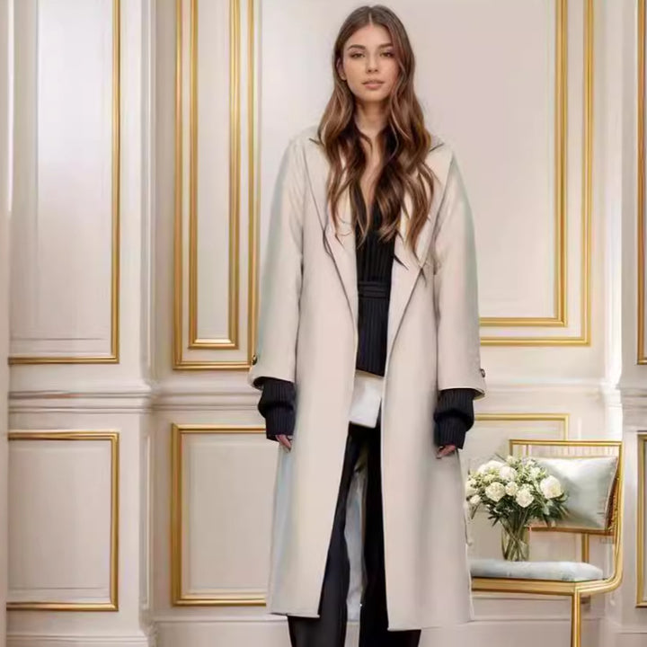Ladies elegant duster coat with spacious pockets and modern cut Amarae