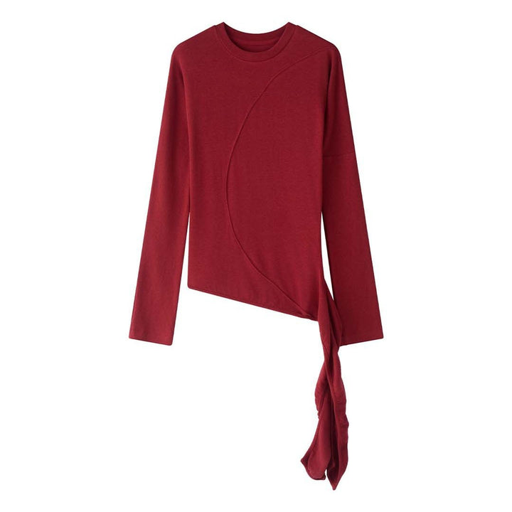 Women Asymmetrical Long Sleeve with Side Ties Amarae