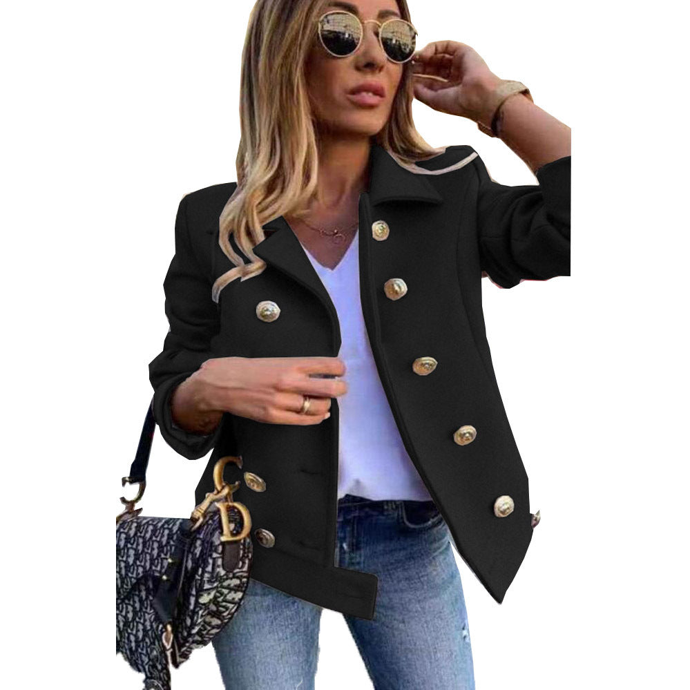 Women's clothing JACKKE with gold buttons and a casual chic cut