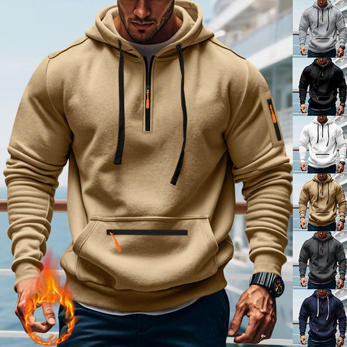 Men's sporty hoodie with practical zip pockets Amarae