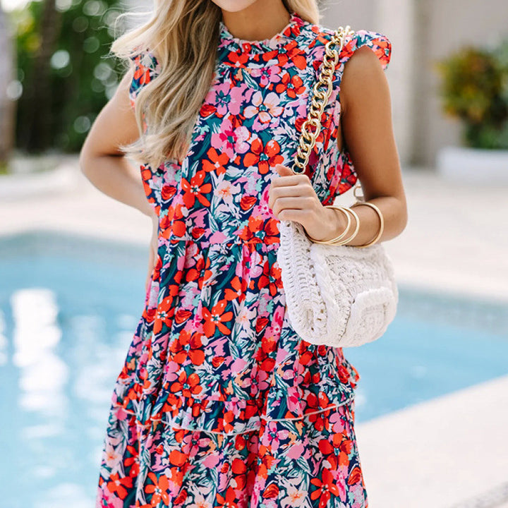 Lune London Floral Ruffle Summer Dress for Women