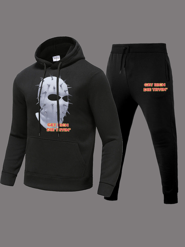 Women's hoodie and jogger set with chic and stylish artistic graphic print