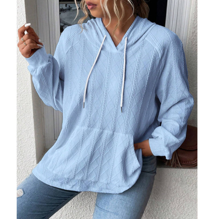 Women’s hoodie casual fit with textured design Lune London