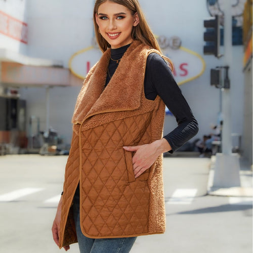 Ladies reversible vest in soft material and quilted design Chic und Stil