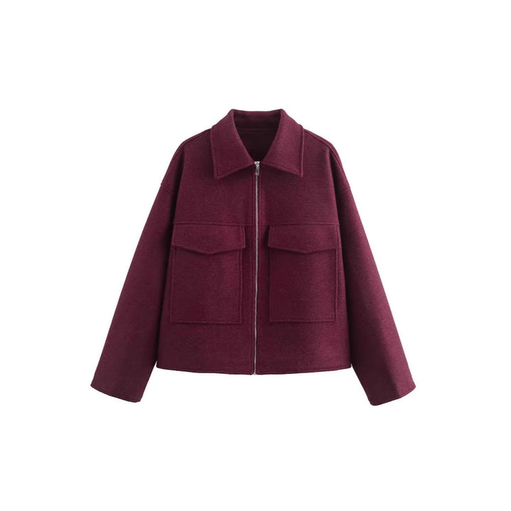 Casual overshirt jacket for women with pockets and zipper Lune London
