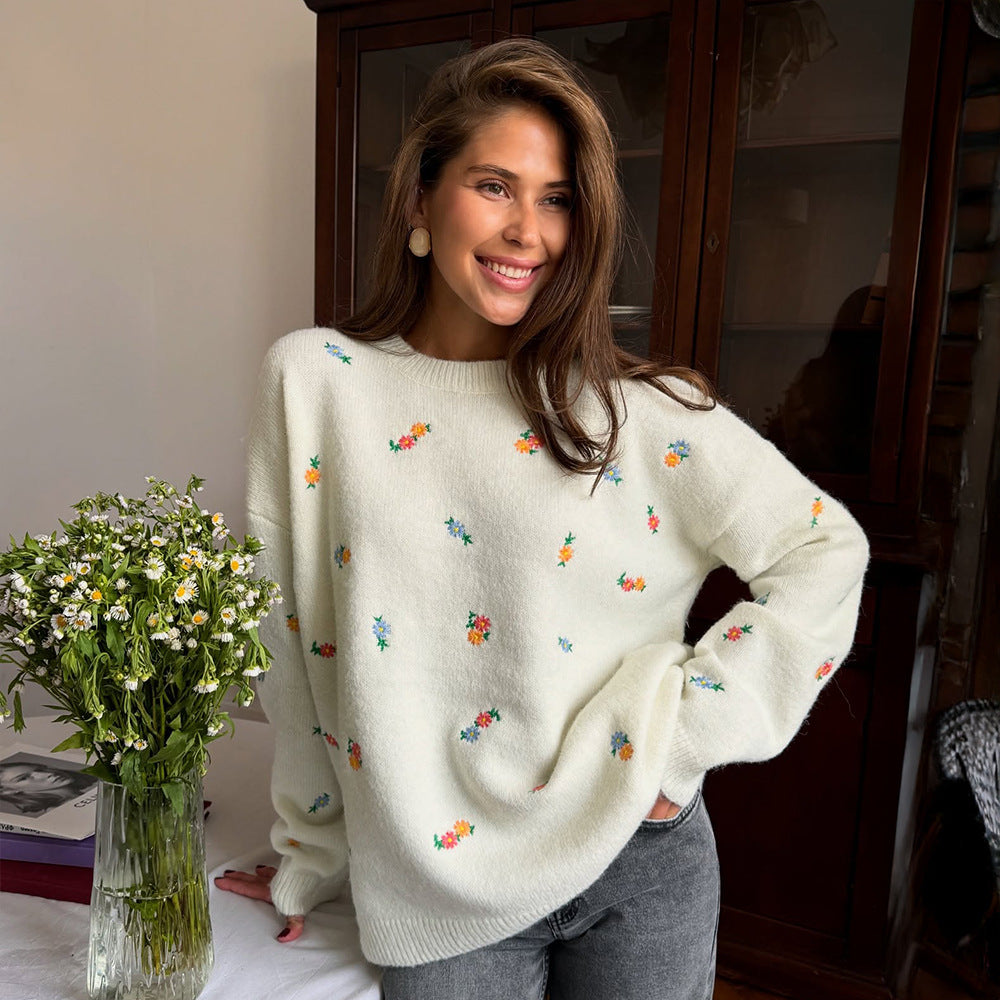 Robe en coton doux pour femmes avec motif fleuri et taille élastique Chic & Stil