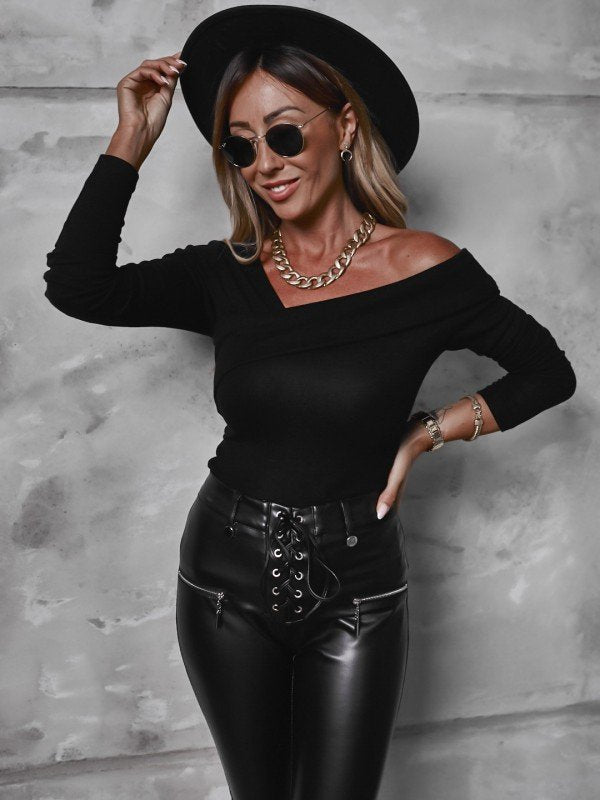 Ladies Off-shoulder Long Sleeve Body Lune London