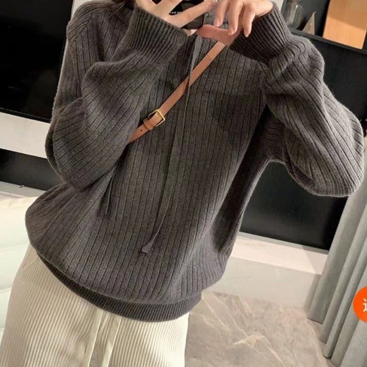 Sweat à capuche stylé pour femme avec texture côtelée et coupe décontractée Chic & Stil