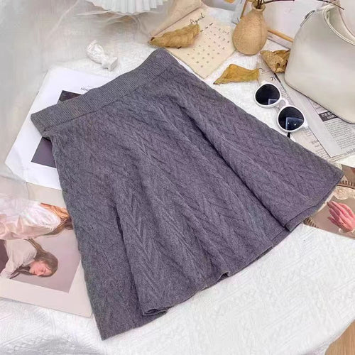 Knitted skirt for women with elegant braid details and a flattering cut Amarae