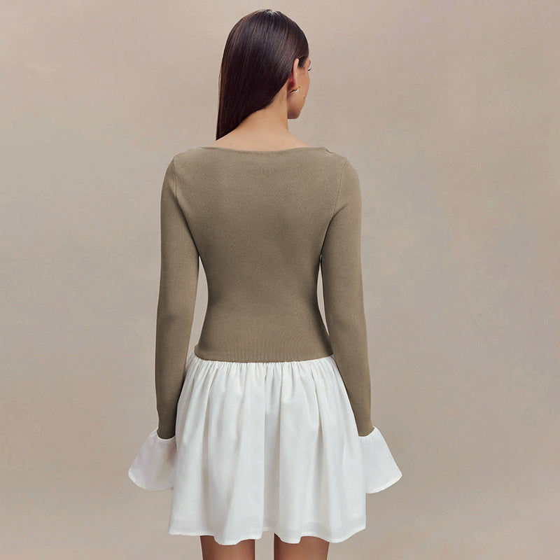 Fashionable women's dress with contrasting skirt Lune London