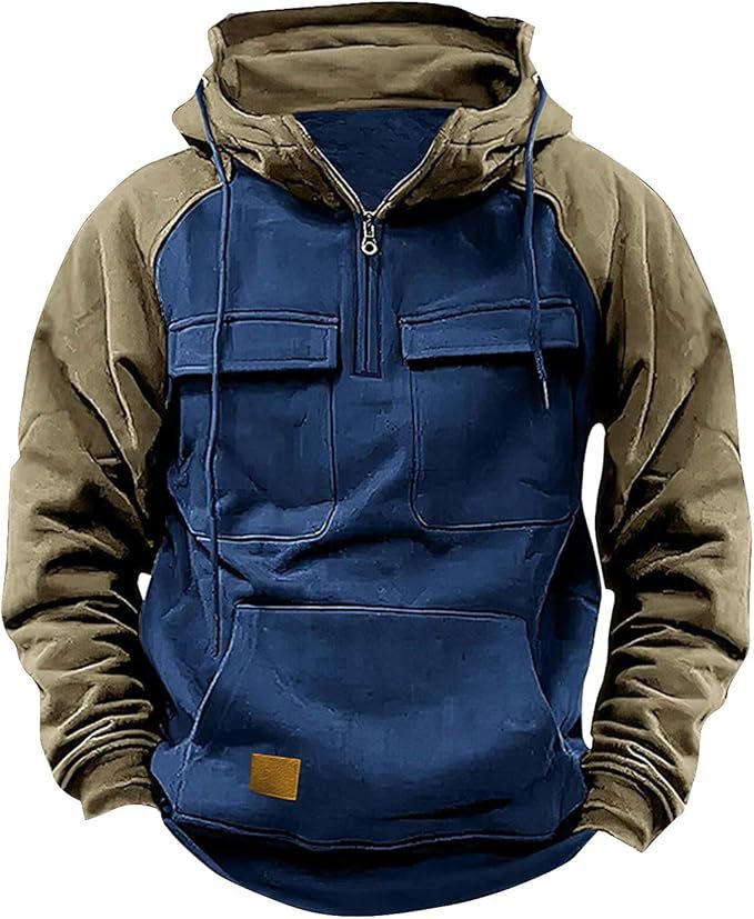 Men's sporty cotton hoodie with practical pockets Lune London