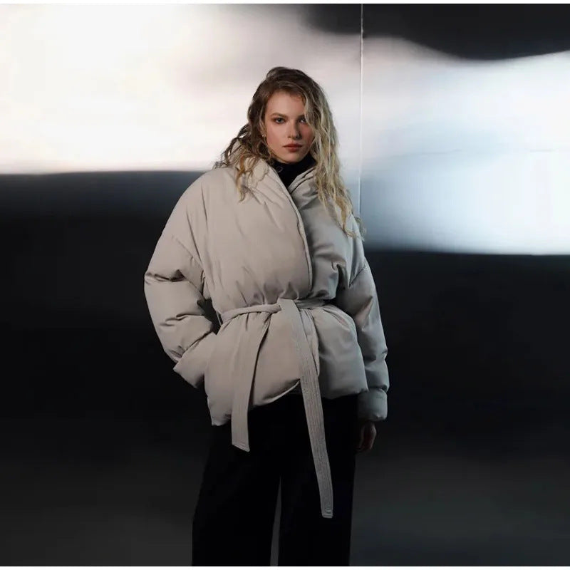 Veste doublée femme avec lien à la taille Chic & Stil