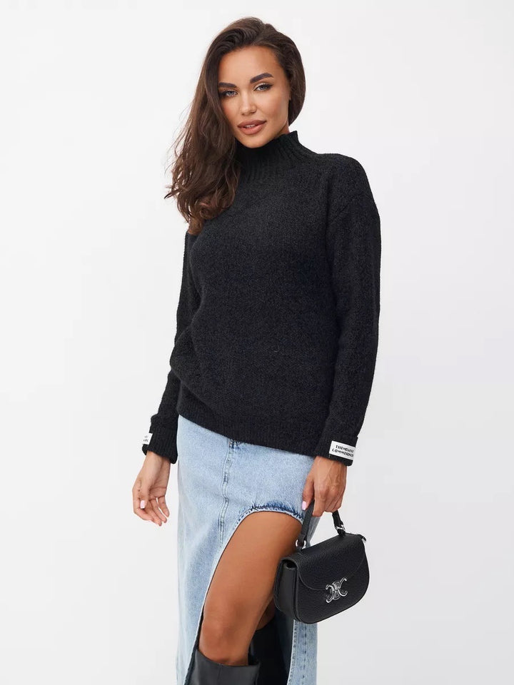 Pull femme à col haut en tricot doux Chic & Stil