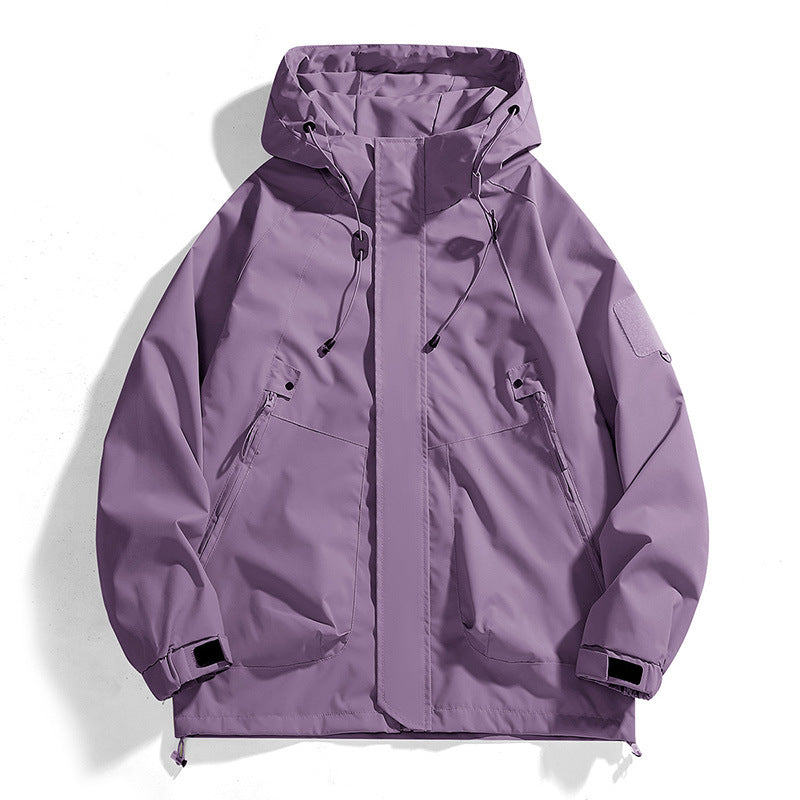 Women's waterproof outdoor jacket with adjustable hood and breathable inserts Lune London