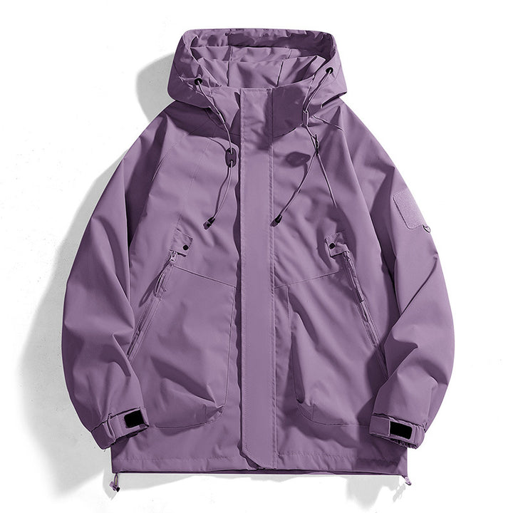 Women's waterproof outdoor jacket with adjustable hood and breathable inserts Lune London