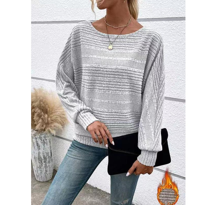 Pull texturé décontracté pour femme à coupe ample Chic & Stil