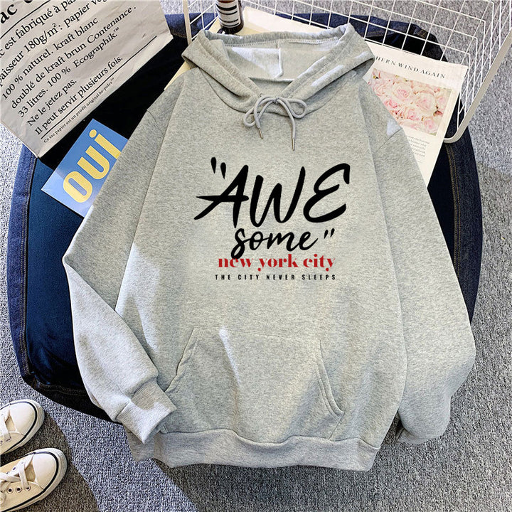 Women's hoodie with stylish New York lettering Chic & Stil