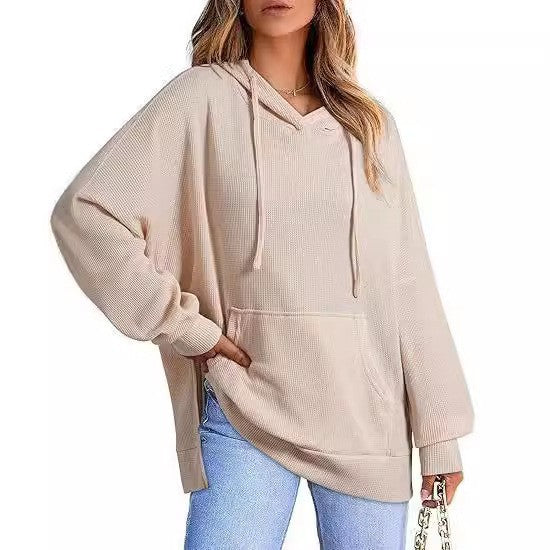 Casual hoodie for women with side slits and practical pockets Lune London