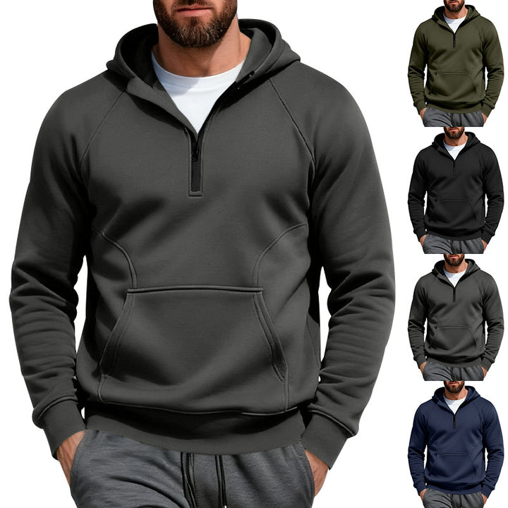 Sporty men's hoodie with modern zip closure and practical pockets Lune London