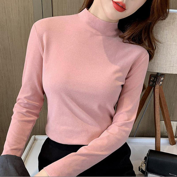 Women's long-sleeve top with high collar Chic & Stil