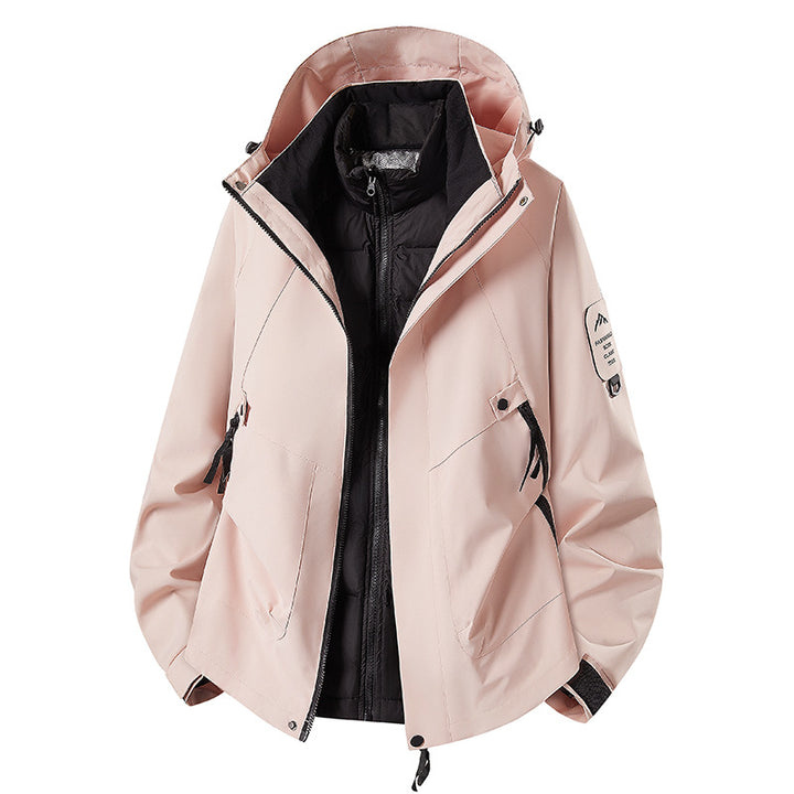 Men's Two-in-One Weather Protection Jacket with Removable Padded Vest and Adjustable Hood Amarae