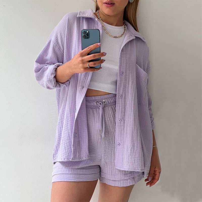 Ladies Casual Top and Lightweight Shorts Set Lune London