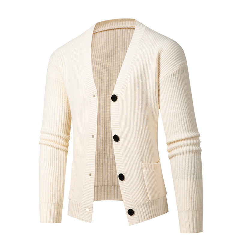 Striped knit jacket for women with a trendy cut and practical pockets Lune London
