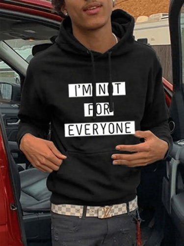 Men's sweat hoodie with catchy slogan and kangaroo pocket Amarae