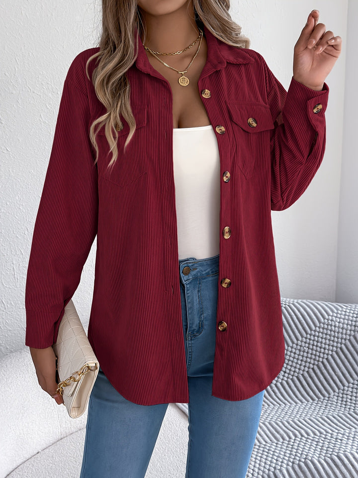 Casual corduroy jacket for women with practical pockets and stylish buttons Lune London