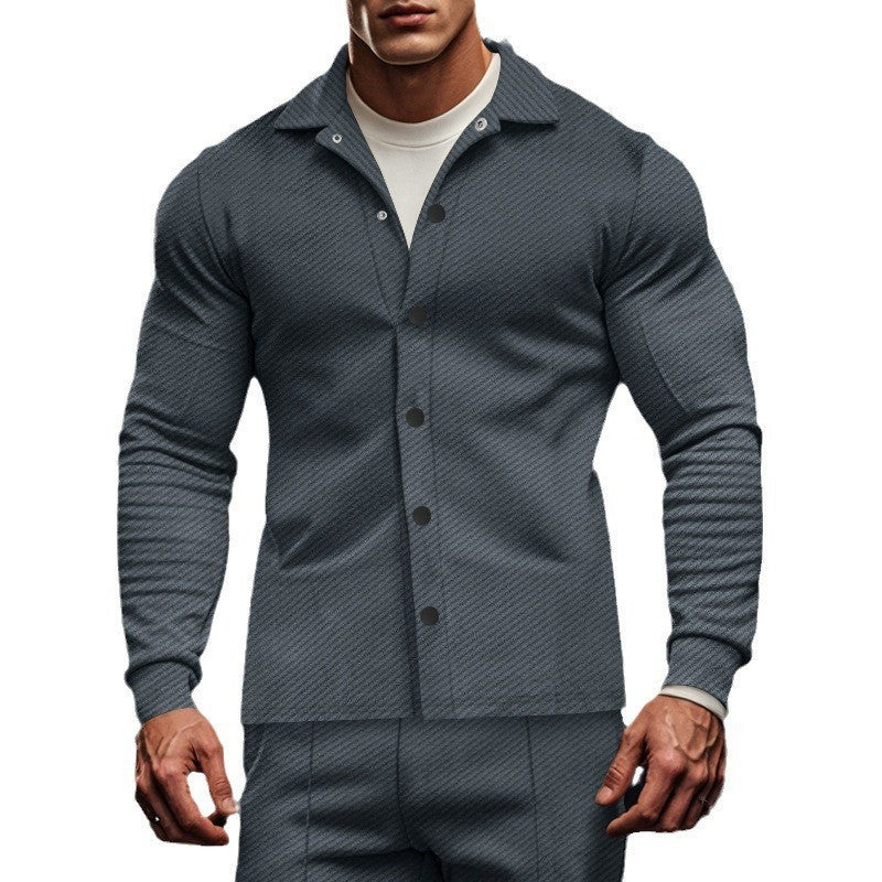 Structured long-sleeve shirt for men with practical chest pocket Lune London