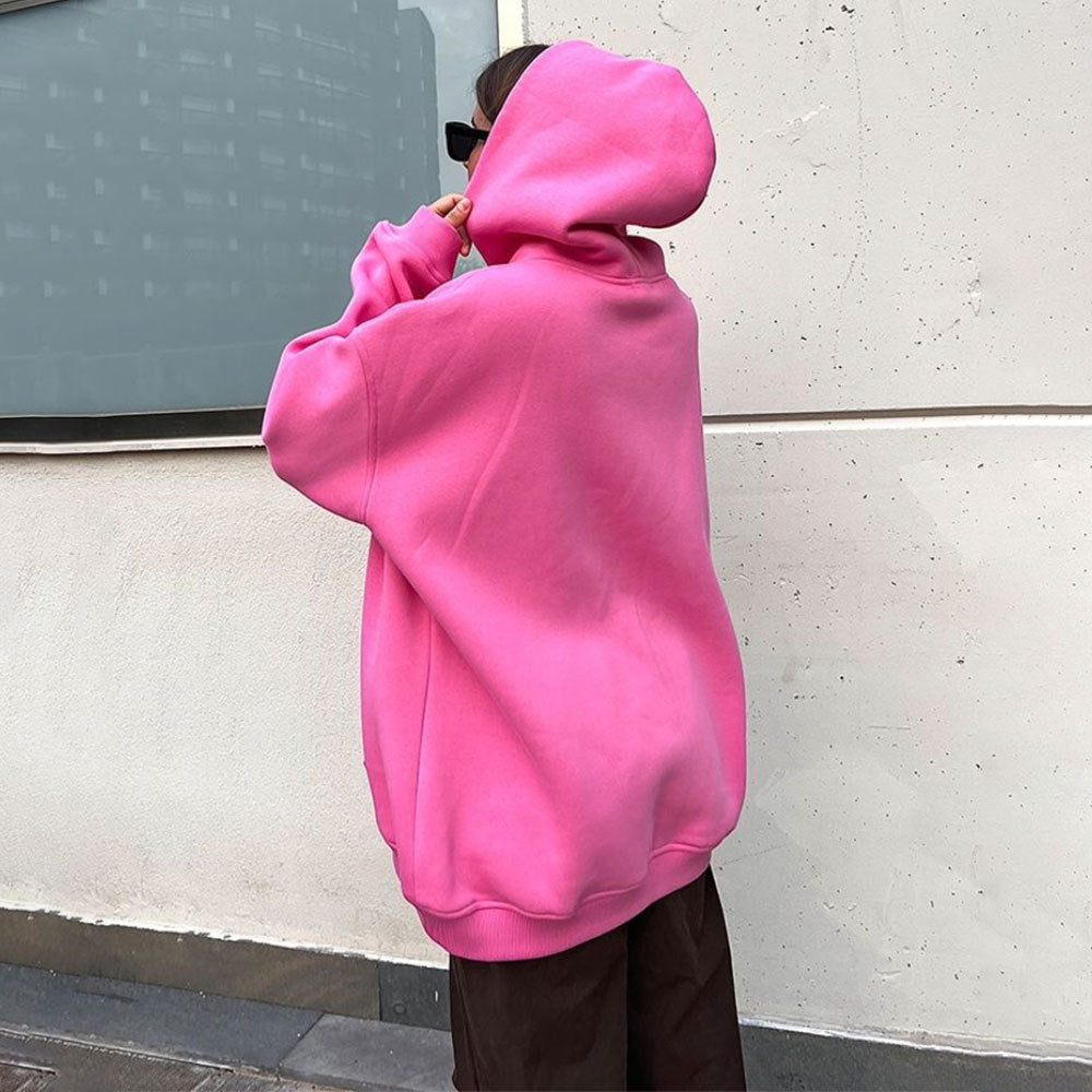 Women Oversized Comfortable Hoodie with Kangaroo Pocket Lune London