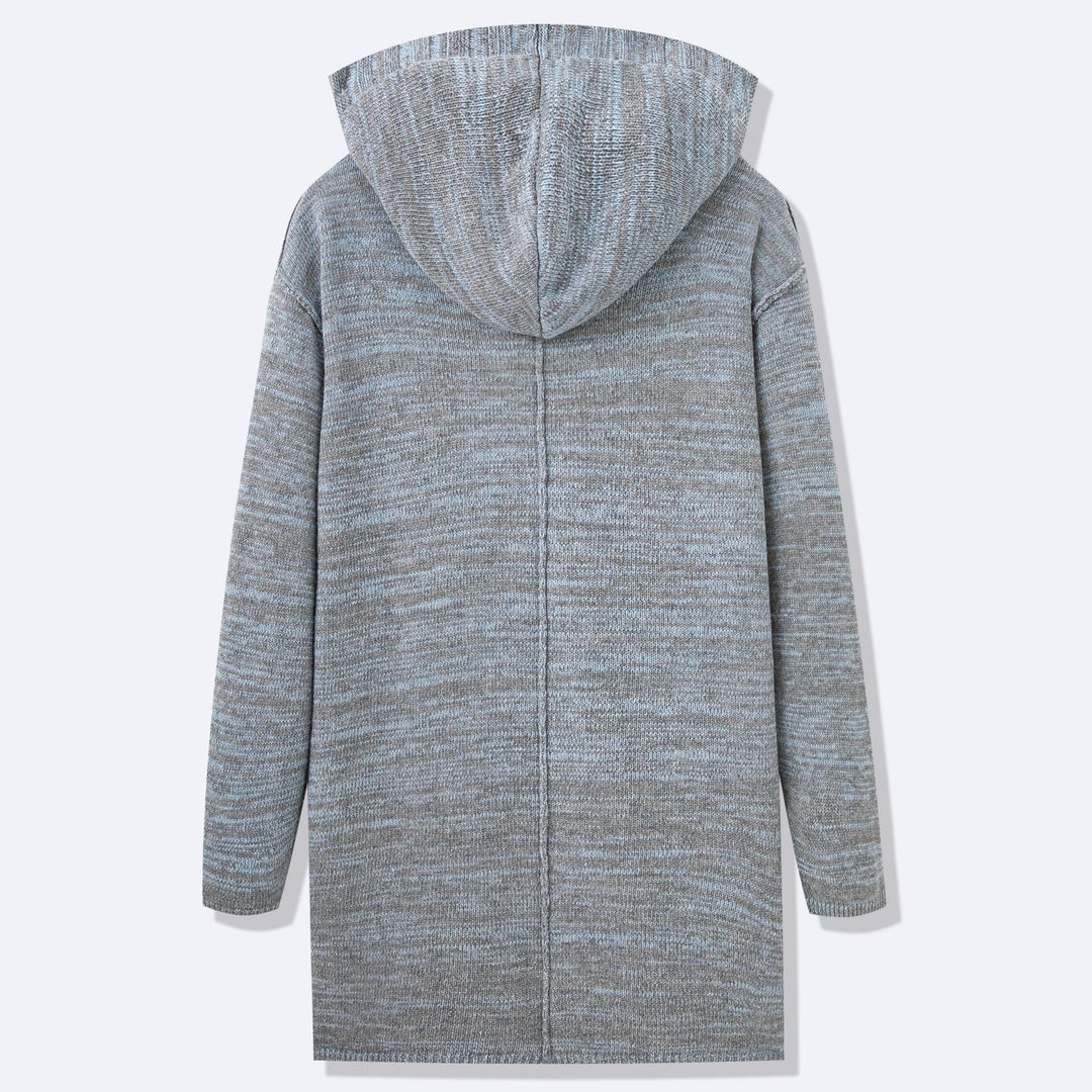 Men's Long Knit Coat with Modern Design and Casual Details Lune London