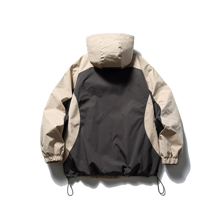 Unisex Technical Hooded Overjack in Boxy Cut with Drawstring Hem Amarae
