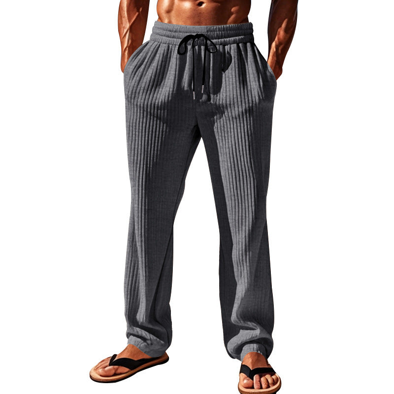 Casual pants for men with elastic waistband and side pockets Lune London