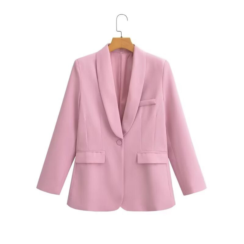 Women's Two-Piece Longline Blazer and High-Waist Pants Set with Fitted Vest Amarae