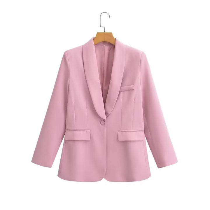 Women's Two-Piece Longline Blazer and High-Waist Pants Set with Fitted Vest Amarae