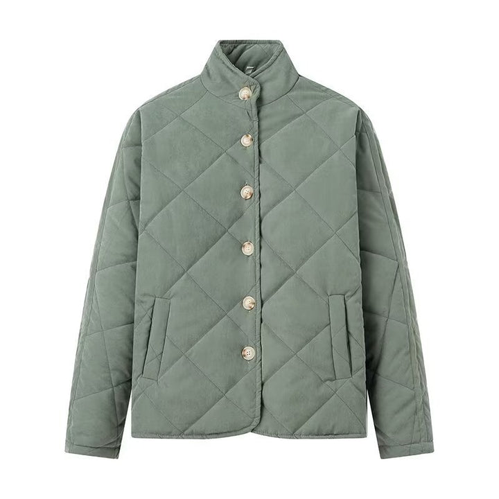 Women Light padded jacket with stand-up collar and diamond stitching Amarae