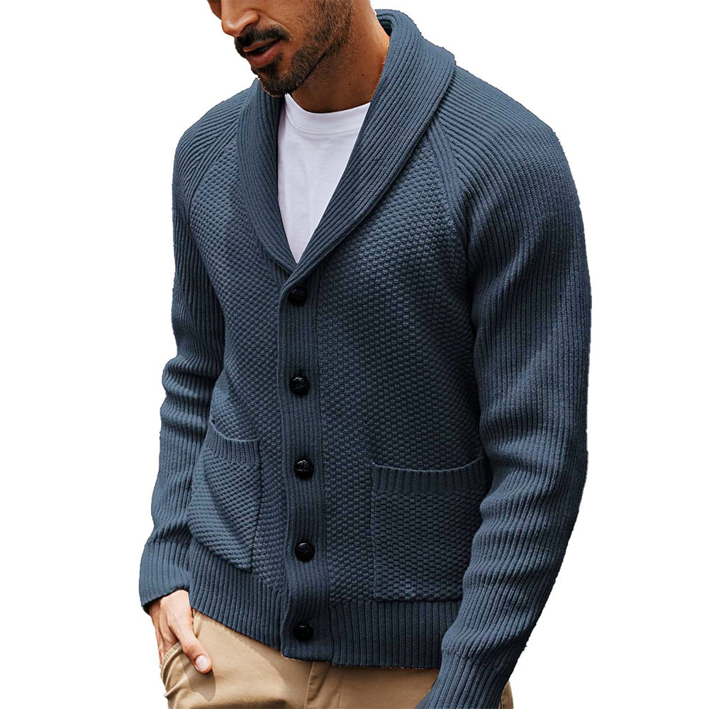 Lune London | Men's cardigan with shawl collar and pockets